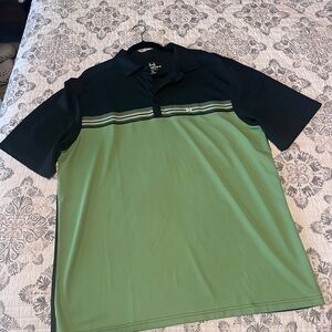 Cinch Two-Tone Green and Navy Blue Polo Shirt
